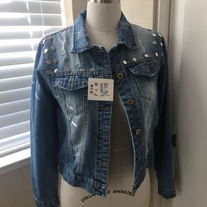 Studded jean jacket